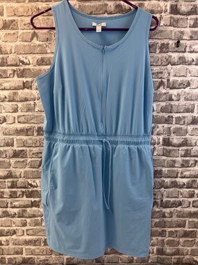 FLX Light Blue‎ Sleeveless Drawstring Dress